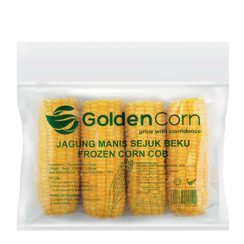 Premium Golden Sweet Corn on the Cob 4pc | Jagung Manis Frozen Halal