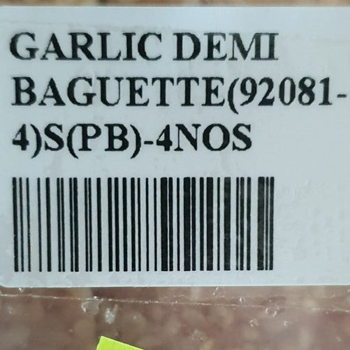 Heistand Premium Garlic Demi Bread Baguette 4pc | 125g Frozen