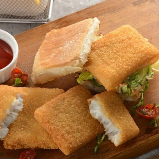Pacific West Premium Fish Sandwich 620g (8's) | Frozen Halal | Filet-O-Fish Style Burger Patty