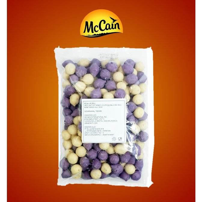 McCain Mixed Coloured QQ Sweet Potato Balls 600g (60pc) – Halal Frozen | Bebola Ubi Keledek Manis