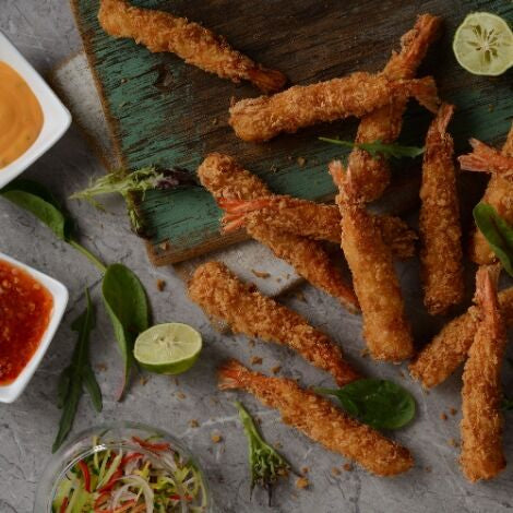 Pacific West Premium Torpedo Breaded Prawn 1kg (~48pcs) | Frozen Halal