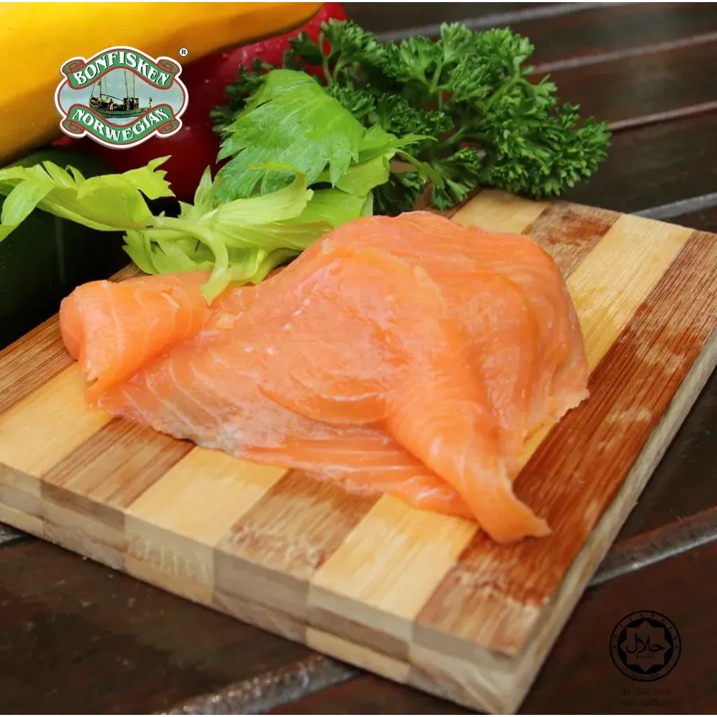 Bonfisken Premium Norway Smoked Salmon Fillet Pre-Sliced 1kg± | Frozen Halal