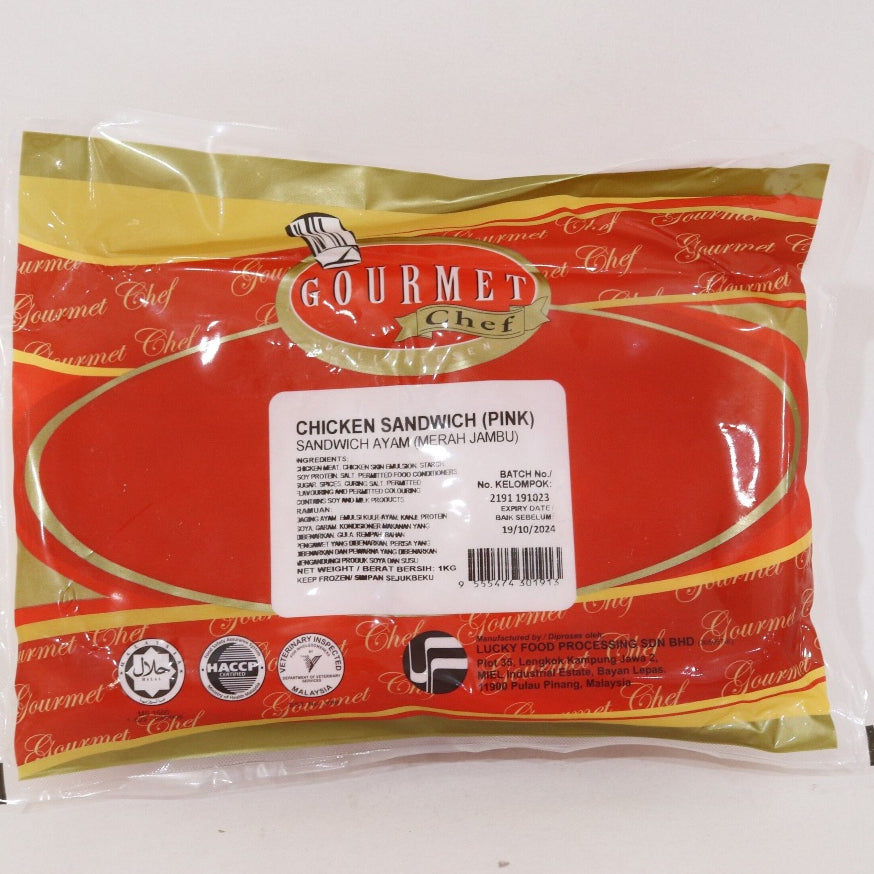 Chef Gourmet Pink Sandwich Slice 1kg Frozen Halal