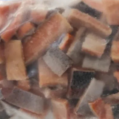 250g-1Kg± Premium Frozen Boneless Salmon Cube | Halal | Baby-Safe | Chile Trout Atlantic Norway Cubed Cut