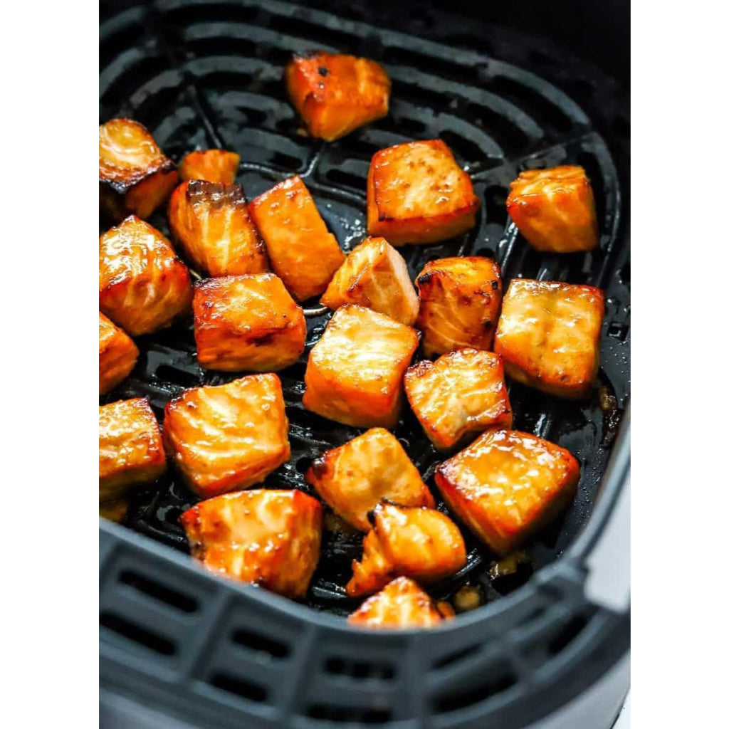 250g-1Kg± Premium Frozen Boneless Salmon Cube | Halal | Baby-Safe | Chile Trout Atlantic Norway Cubed Cut