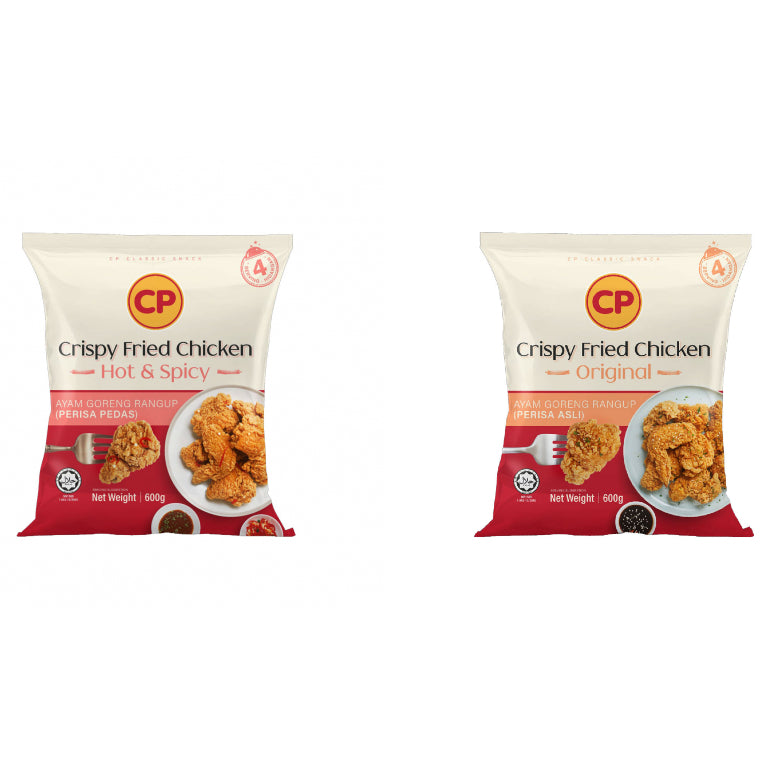 CP Premium Crispy Fried Chicken 600g | Original & Hot & Spicy | Ayam Goreng | Halal Frozen