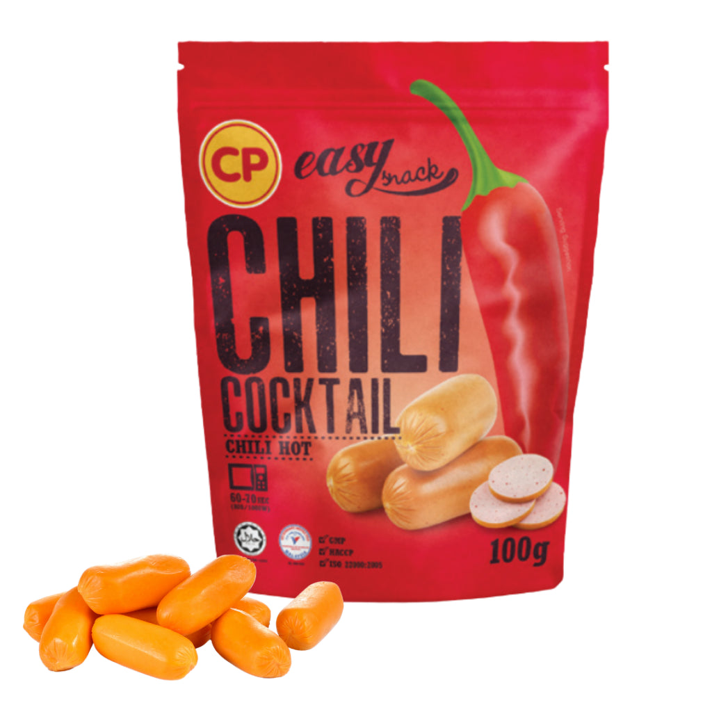 CP Premium Chili Chicken Cocktail Sausage 100g | Halal Frozen
