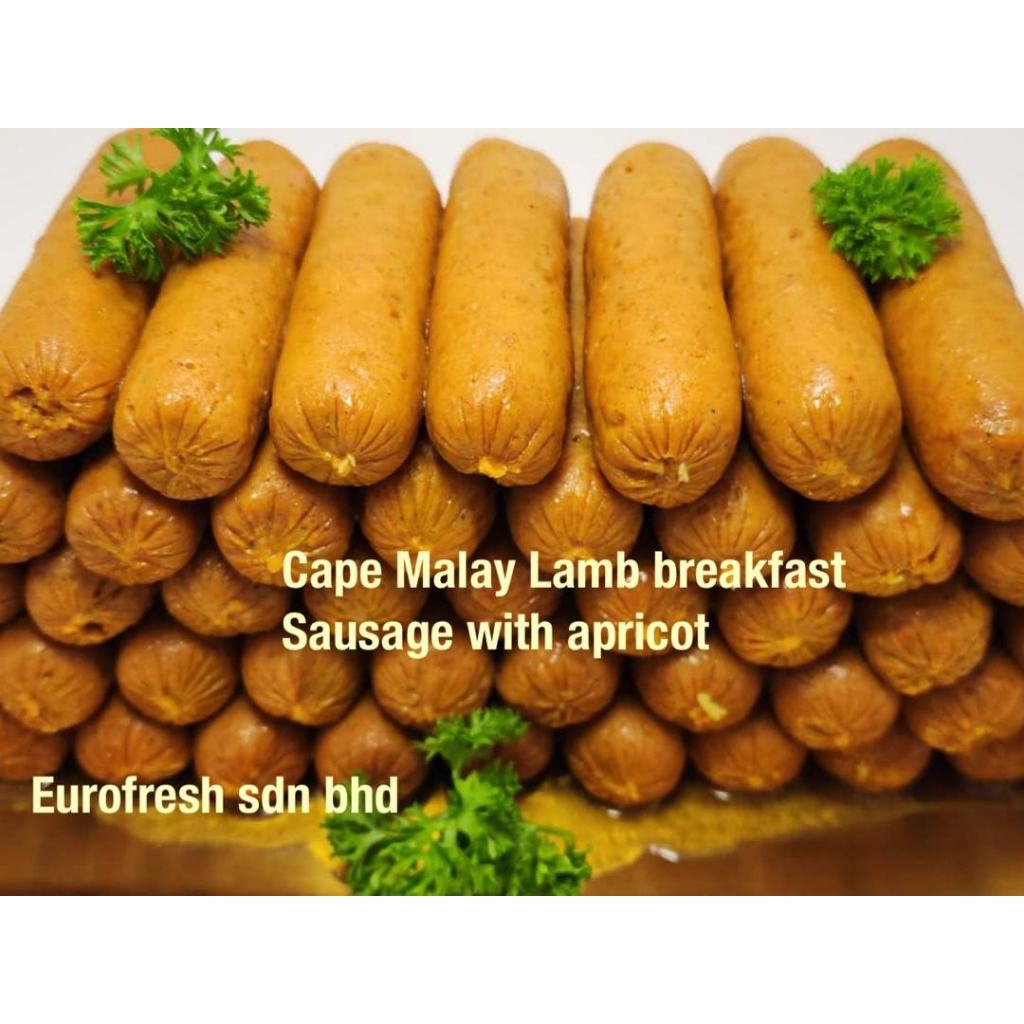 Premium Lamb Breakfast Sausage 4pc. 200gm Frozen Halal Apricot Sosej Kambing Aprikot