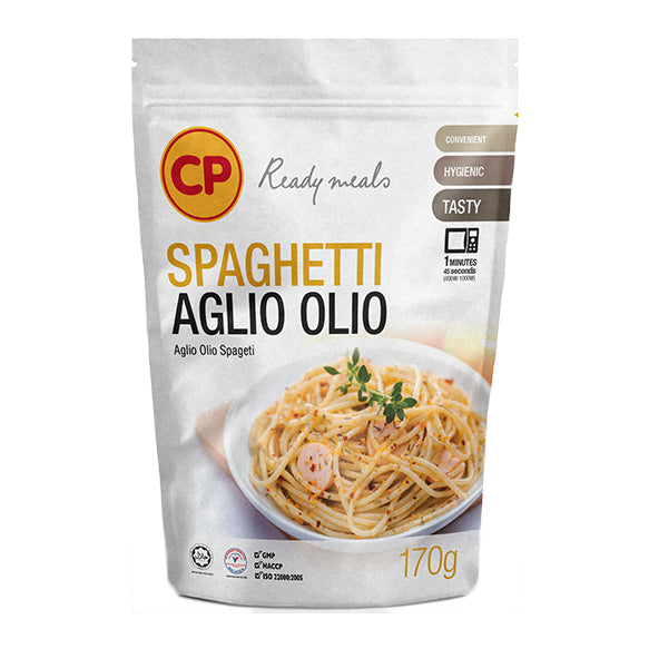 CP Premium Spaghetti Aglio Olio 170g (Frozen) – Halal | Ready to Cook