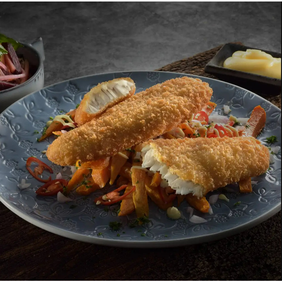 Pacific West Premium Crumbed Fish Fillet 4.8kg (120g x ~40pc) | Frozen Halal