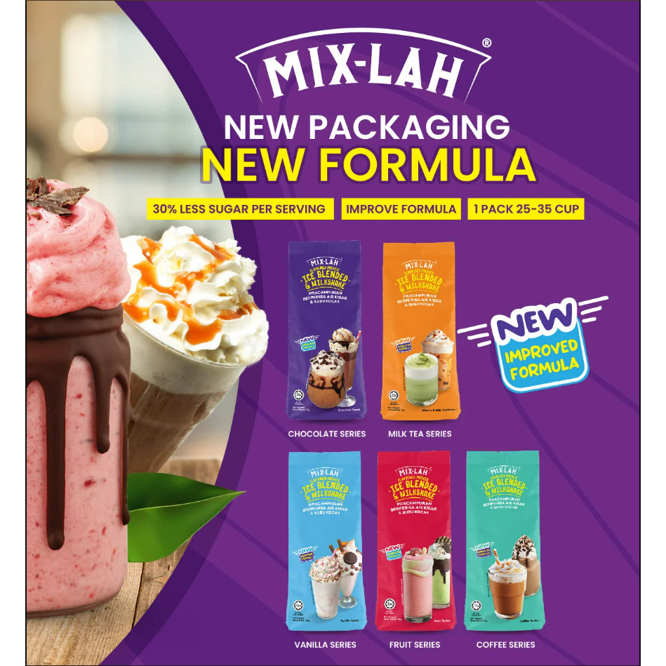 GFB MIX-LAH Serbuk Minuman Ice Blended Milkshake Powder 1Kg