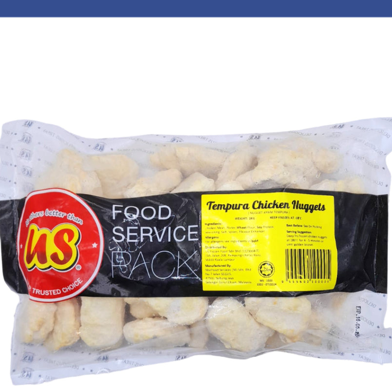 US Premium Tempura Chicken Nuggets 43pc 1kg Frozen Halal