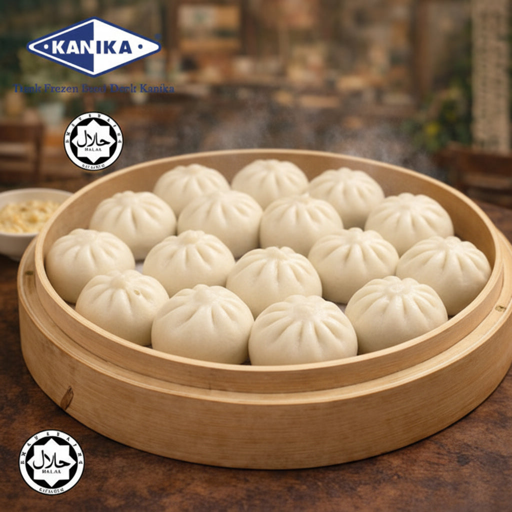 Kanika Premium Hong Kong BBQ Chicken Pau +/-55GM x 20 PCS ±1.1KG Frozen Halal