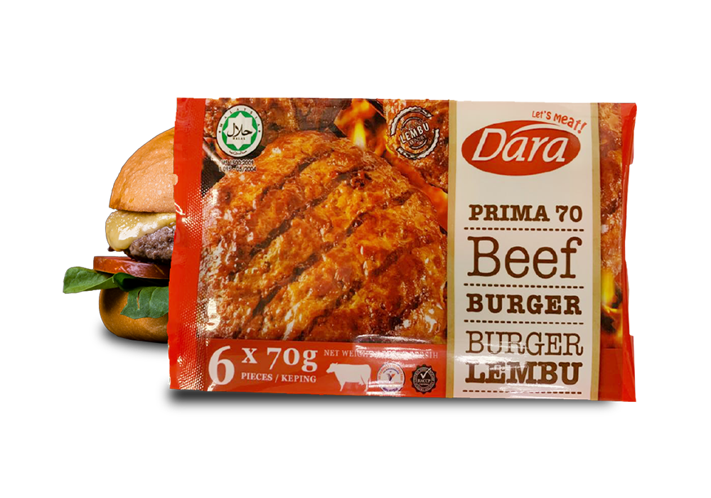 DARA Premium Beef Burger Patty (Frozen) – 100% Halal