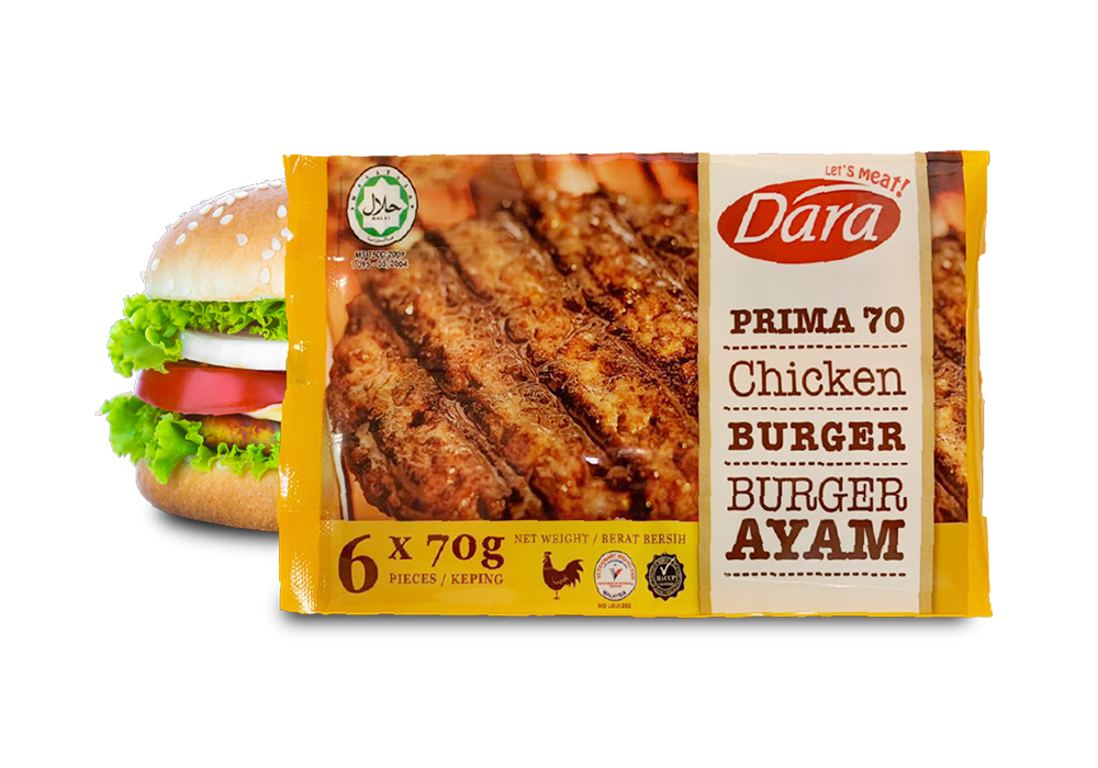 DARA Premium Chicken Burger Patty (Frozen) – 100% Halal