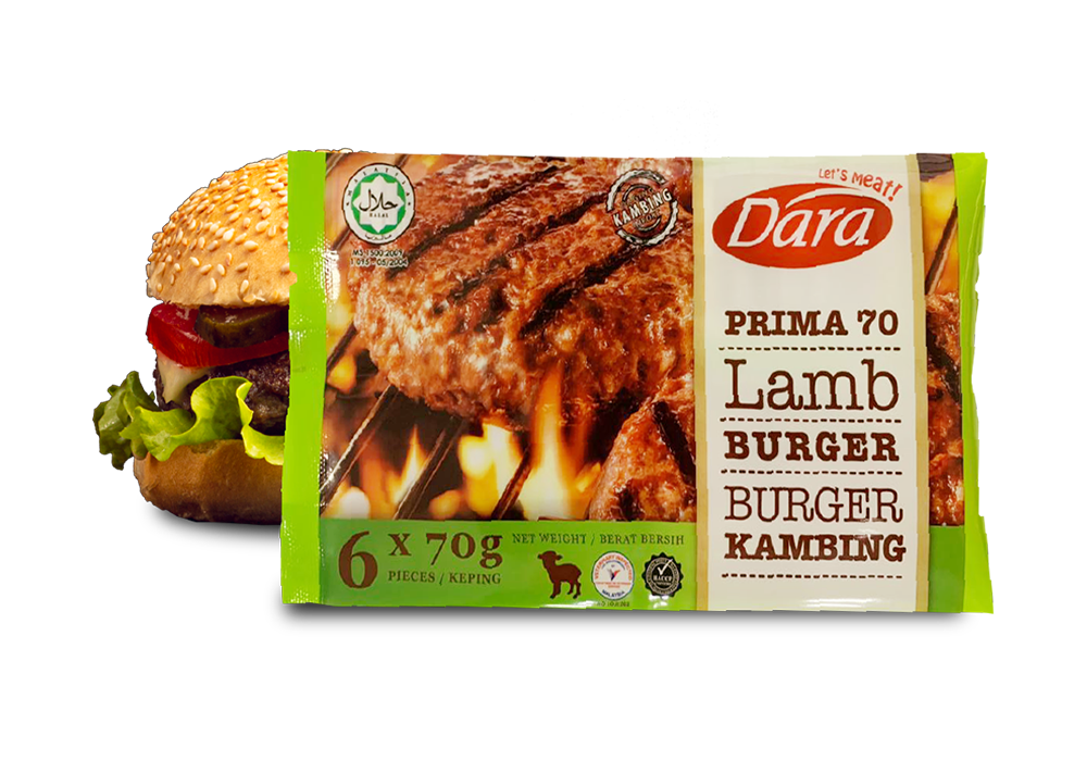 DARA Premium Lamb Burger Patty (Frozen) – 100% Halal