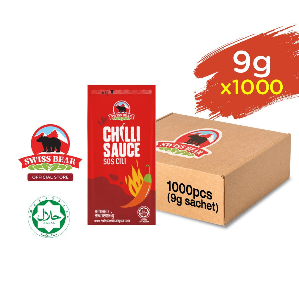 Swiss Bear Sauce Halal Sachet 9gm 100pc. or 1000pc.
