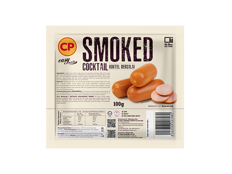 CP Premium Chicken Smoked Cocktail Sausage 100g