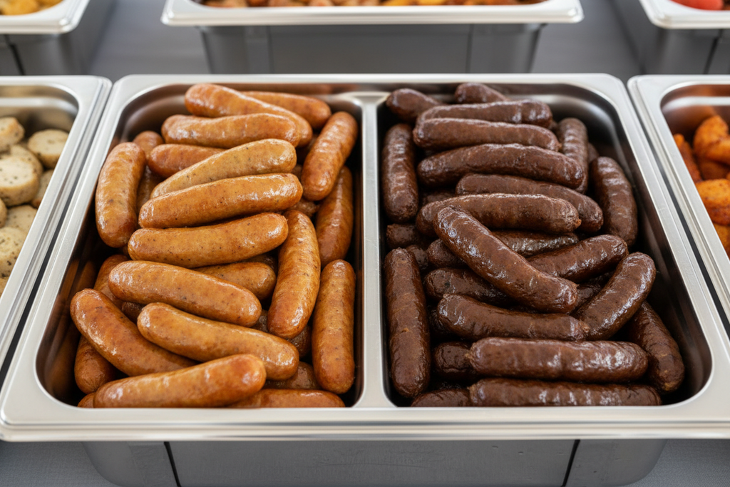 PrimaBaguz Premium Breakfast Sausage 30g – 20 pcs per pack Halal Frozen Sosej