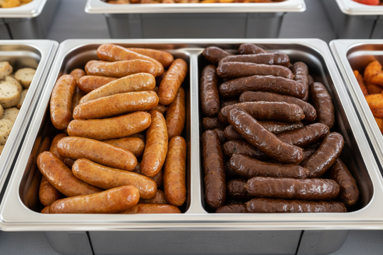 PrimaBaguz Premium Breakfast Sausage 30g – 20 pcs per pack Halal Frozen Sosej